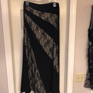 Maxi black and nice lace skirt